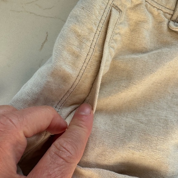 Lafayette 148 Cream Linen Skirt Midi with Front Slit / 8 - Picture 6 of 11